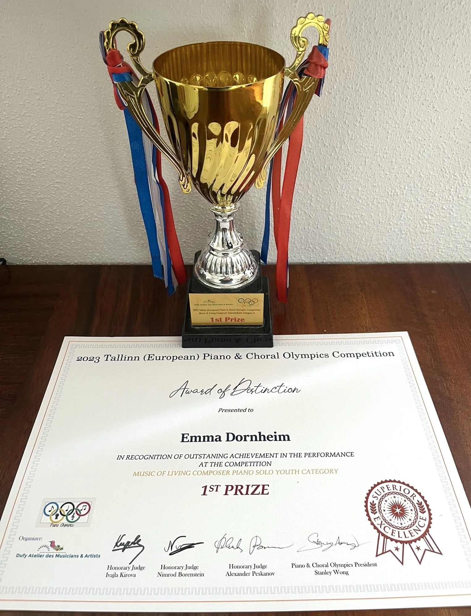 Emma Dornheim, 1st Prize, Piano & Choral Olympics 2023